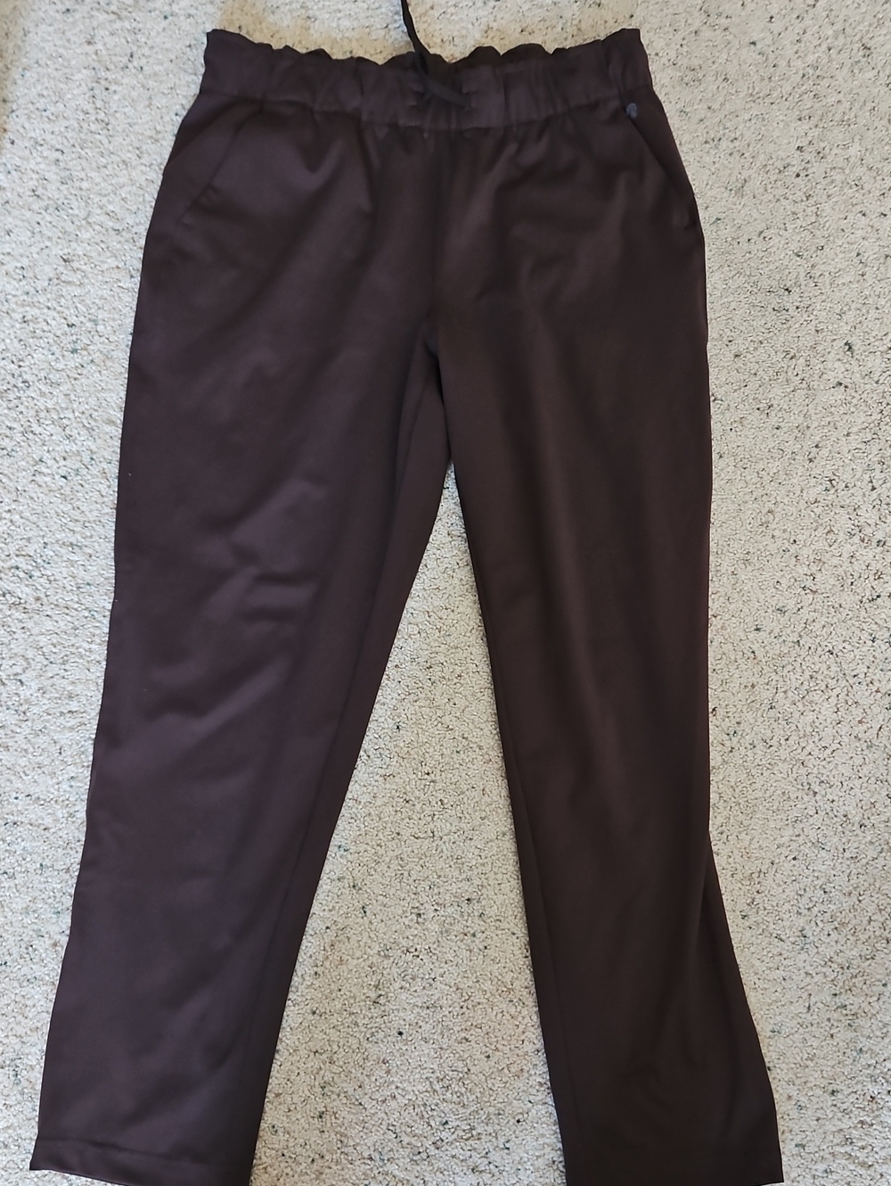 Apana athletica Women's Dark Brown Elastic-Waist Pants